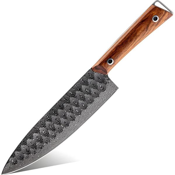 Coltello Da Cucina Damasco KN-39263 - Marrone KP39263-image