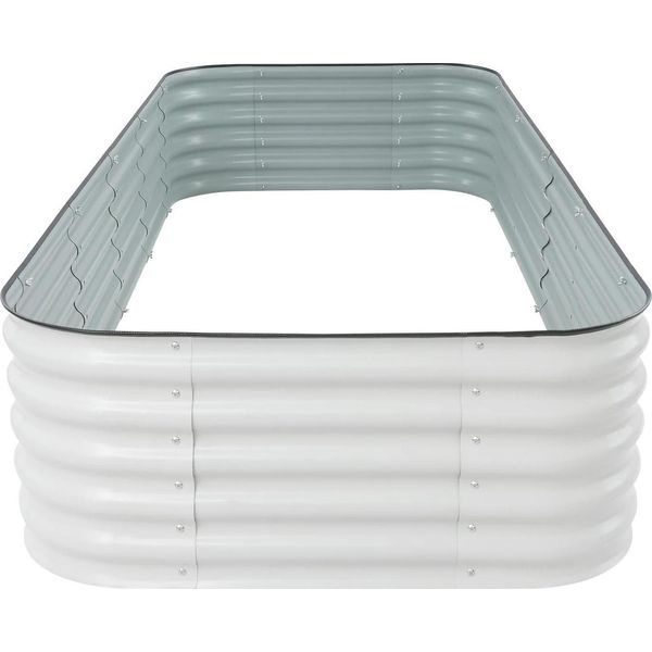 Aiuola Rialzata - Vaso Da Fiori In Metallo - Acciaio Zincato - Indipendente - 285×60×43 Cm - 19,29 Kg-image
