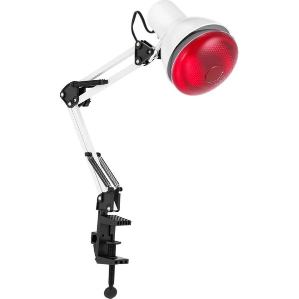 Lampada Terapeutica A Infrarossi - Lampada A Luce Rossa - 150 W - Regolabile A 360° - Attacco E27 - Spina Ue - 220 V - Bianco-image