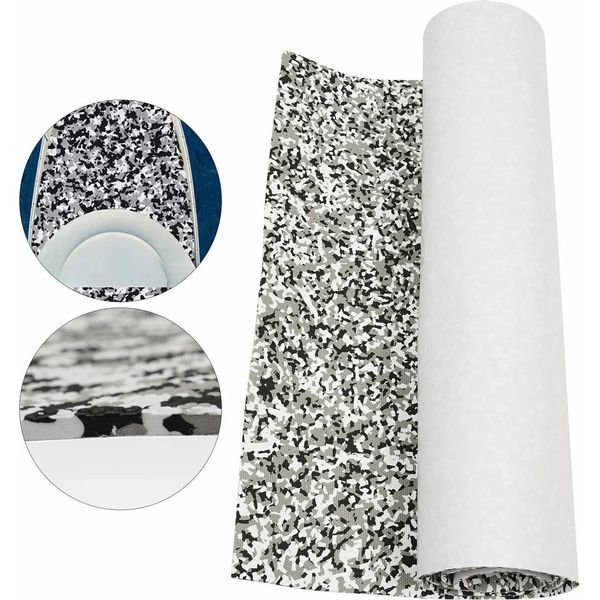 Tappetino Per Ponte Di Barca - Rivestimento In Schiuma Eva - Spessore 6 Mm, Antiscivolo, Impermeabile, Resistente Ai Raggi Uv, Facile Da Installare, Dimensioni 240X90 Cm - Grigio Mimetico-image
