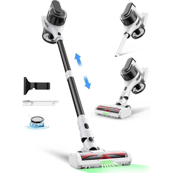 Aspirapolvere Senza Fili - S5 Mate - Potenza Di Aspirazione 20 Kpa - Motore 250 W - Autonomia Fino A 55 Min - Contenitore Per La Polvere Da 1 L - Display Lcd - Bianco-image