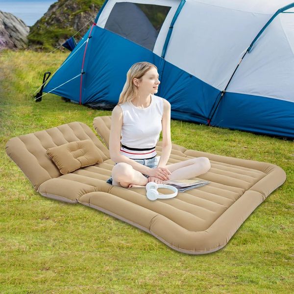 Materasso Gonfiabile Per Auto - Materasso Gonfiabile Suv - Pompa Elettrica - Portata 300 Kg - Ampia Superficie Di Appoggio - Altezza Inferiore A 20 Cm - Per Campeggio E Viaggi In Auto-image
