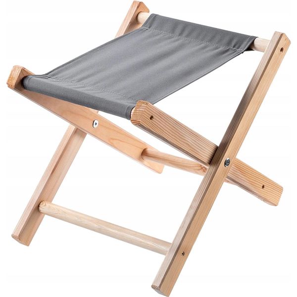 Sgabello In Legno - Sgabello Pieghevole - 40X31 Cm - Compatto - Salvaspazio-image