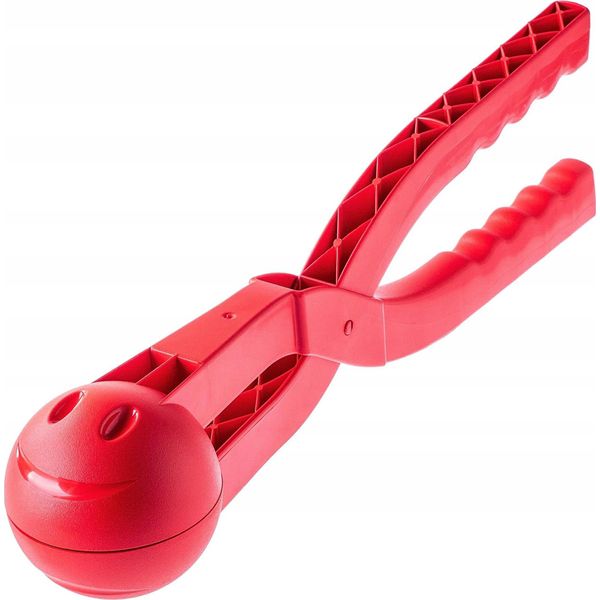 Formatore Di Palle Di Neve - Forma A Palla Singola - Pinza Per Palle Di Neve Per Divertirsi In Inverno - Plastica Resistente - Impugnatura Ergonomica - Rosso-image