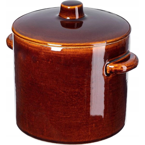Burriera - Barattolo Per Conserve - 1,5 L - Gres - Ceramica - Marrone-image