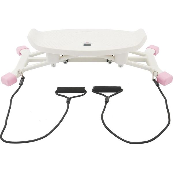 Allenatore Di Sci - Slide Board Stepper - Con Bande Di Resistenza - Allenamento Di Equilibrio E Cardio - Per L'allenamento A Casa - Bianco-image