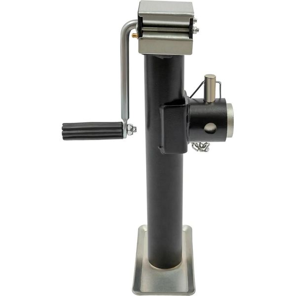 Cric Per Auto 1 T - Supporto Per Cric - Acciaio Q235 - Altezza Di Sollevamento Max. 26 Cm - Altezza Totale 42 Cm - Base 19×9,7 Cm - Nero/Argento-image
