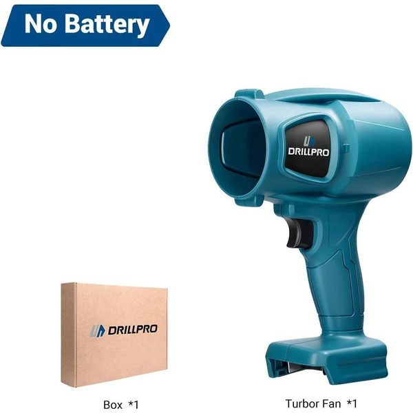 Soffiatore A Batteria - Soffiatore A Turbina - Senza Batteria - Compatibile Con Batteria - Motore A Spazzole - Velocità Regolabile - Leggero E Potente - Per Giardino-image