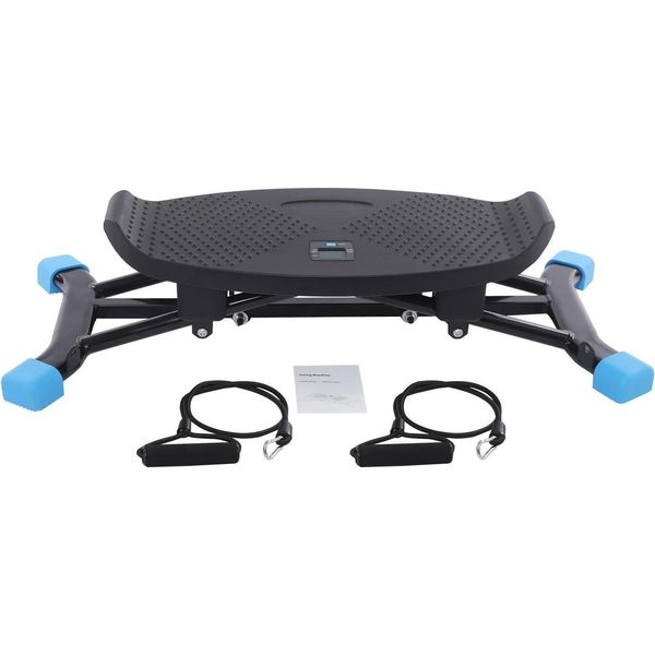 Allenatore Di Sci - Swing Stepper - Con Bande Di Resistenza - Display Lcd - Allenamento Dell'equilibrio - Per L'allenamento A Casa - Indoor - Nero-image