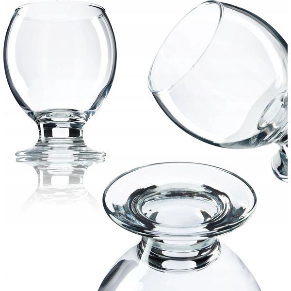Bicchieri Da Dessert - Set Da 6 Pezzi - 280 Ml - Bicchieri Da Portata Per Bevande E Dessert - Marroni-image