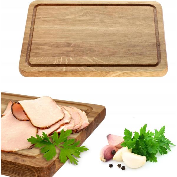 Tagliere - Tagliere Da Cucina - Legno Di Quercia - 30 X 20 Cm - Marrone-image