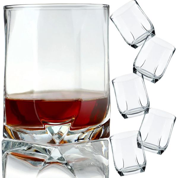 Bicchieri Da Whisky - Tumbler - 320 Ml - Set Da 6 - Vetro - Per Whisky E Bevande-image