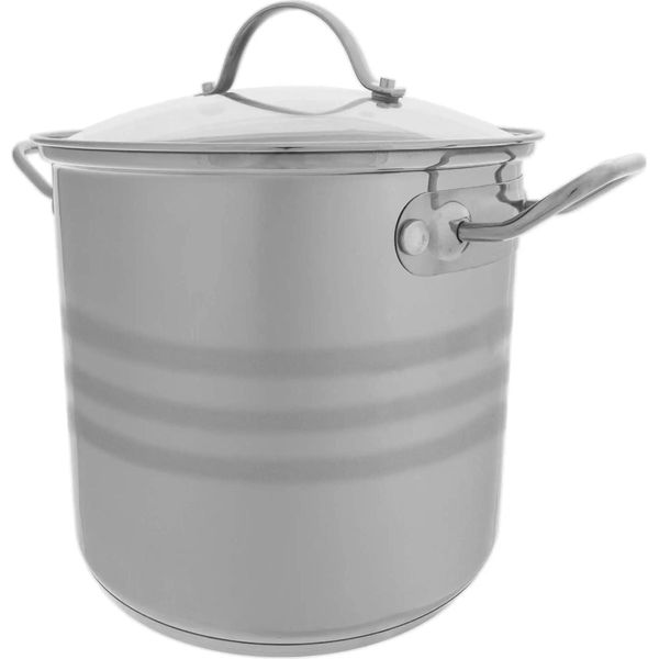 Pentola In Acciaio / Pentola - Con Coperchio - 18 Cm - 3,7 L - Fcm - Marrone-image