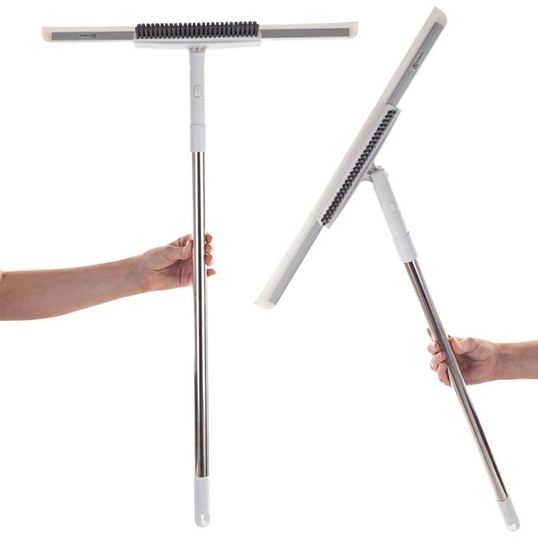 Set Per La Pulizia - Mop E Raschietto 2 In 1 - Microfibra - Manico Telescopico - Per Pavimenti-image