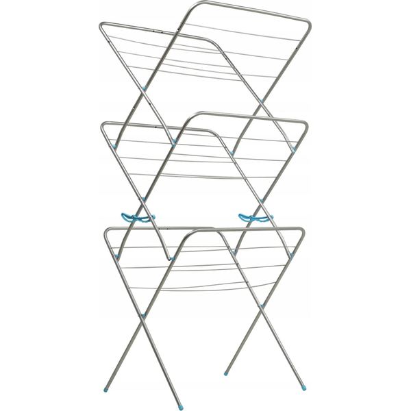 Stendibiancheria Da Balcone - Verticale - 3 Livelli - Lunghezza Di Asciugatura 20 M - Pieghevole - Salvaspazio - Per Biancheria Intima E Abbigliamento-image