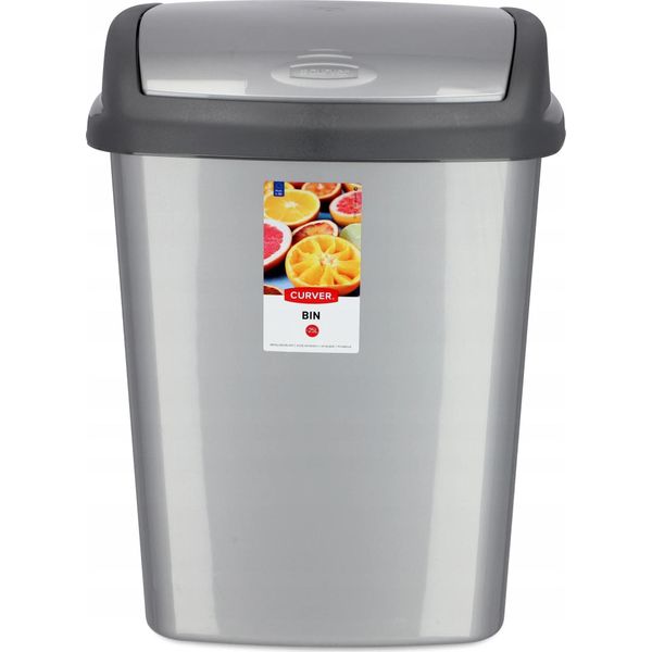Cestino Dei Rifiuti - Cestino Per Rifiuti - Capacità 25 L - Grigio Grafite-image