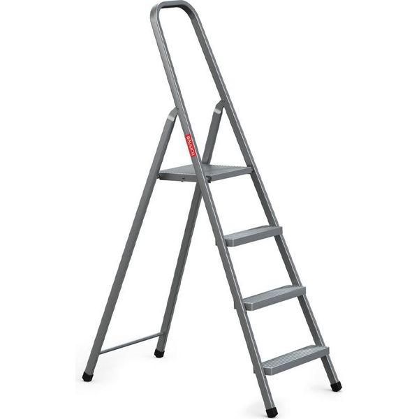 Edilizia | Scala - Scala Domestica - Grigia - 4 Gradini - Portata 125 Kg - Altezza 2,75 M-image