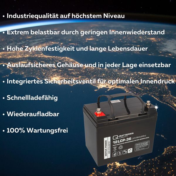 Batteria Compatibile E-Mobile E-Scooter Vermeiren 2X 12V 36Ah-image