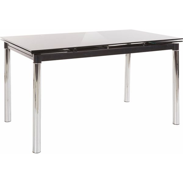 Esstisch Otto Home, Schwarz (Schwarz, Silber), B:140Cm H:76Cm T:80Cm, Tische, Rechteckiger Esstisch Esstisch-image