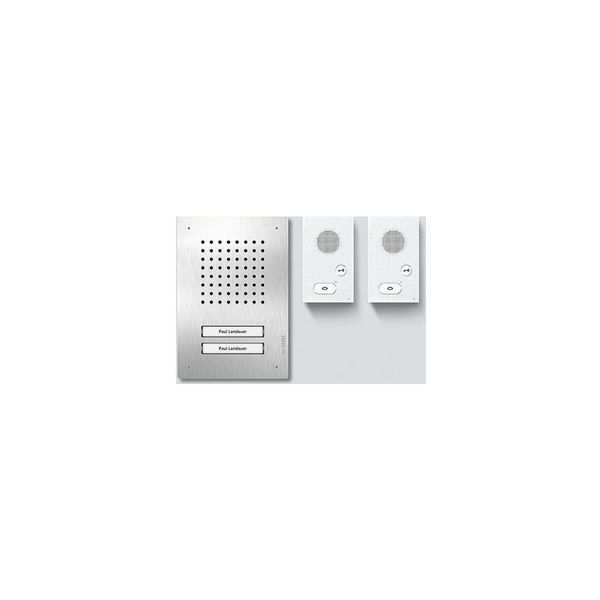 Siedle Set Clab 850-2 E/W Set Audio Siedle Classic Acciaio Inox/Bianco (210010046-00)-image
