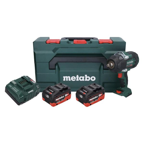 Avvitatore A Impulsi Metabo Ssw 18 Ltx 1450 Bl Metabox 145 L; 18V 2X8Ah Lihd + Asc 145-image
