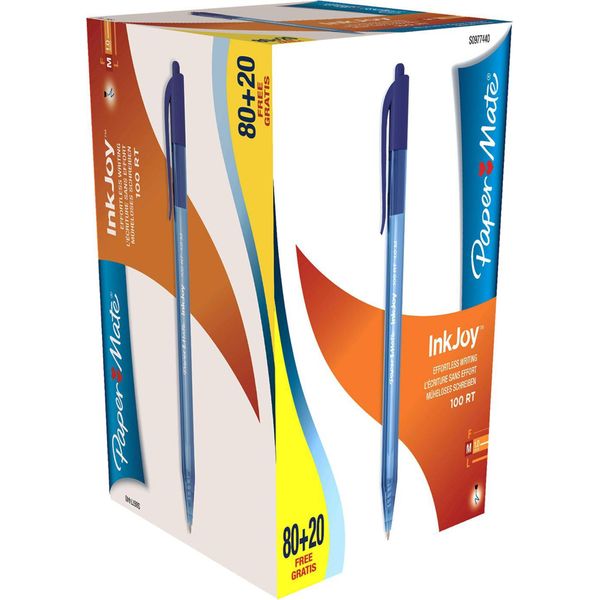 Paper:Mate S0977440 Paper:Mate Inkjoy 100 Rt Biro, Confezione Risparmio, Blu-image