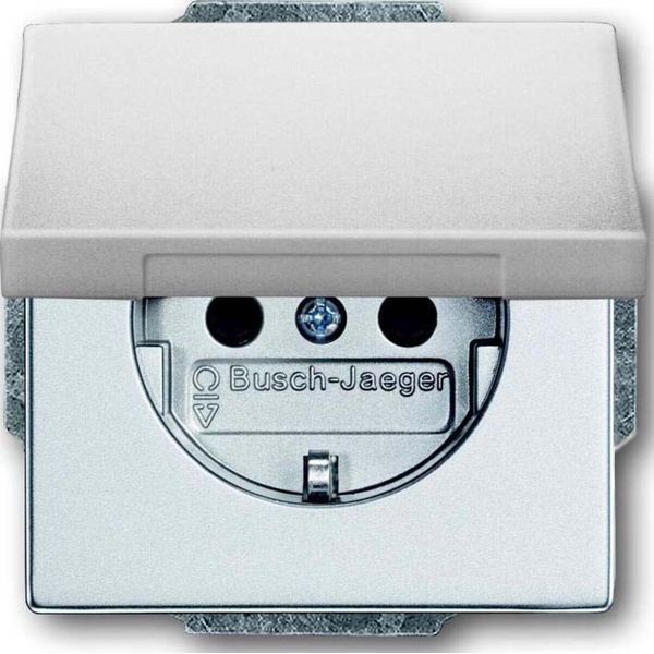 BUSCH-JAEGER Presa Di Corrente 1F Alu-Si Mt Futura Lineare Up Incernierata-image