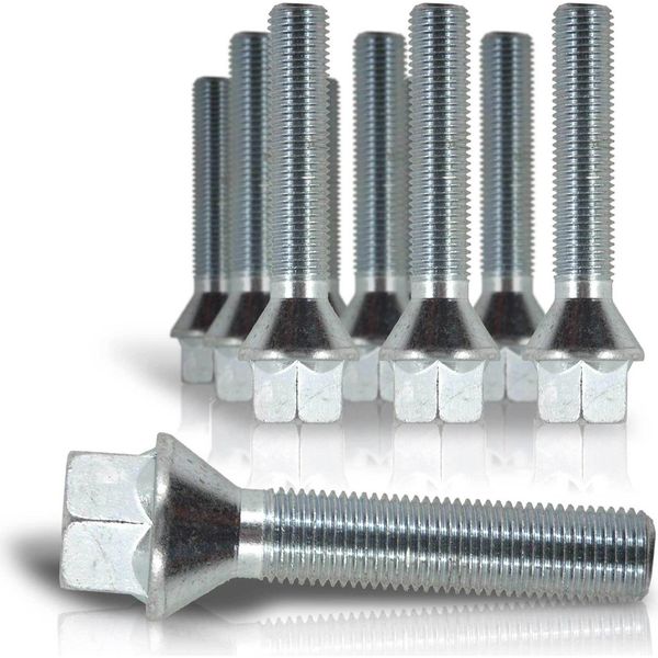 10X Perni Ruota Bulloni Ruota Distanziali Cerchi In Lega Collare Conico M14 X 1,5 50Mm-image