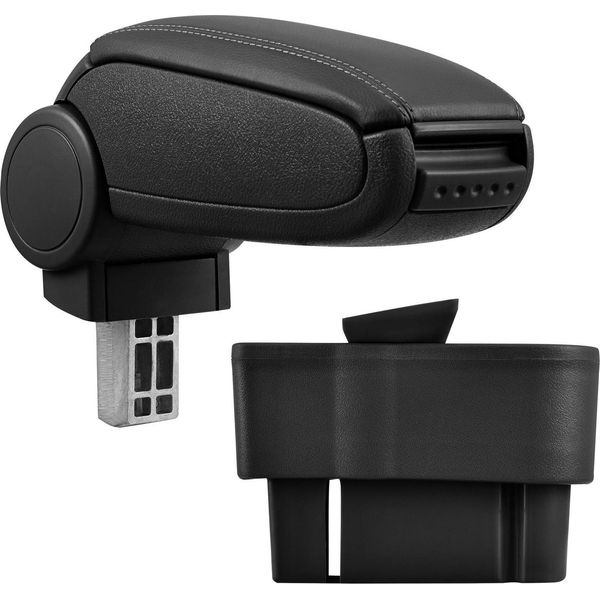 Bracciolo Centrale Mal Rivestimento In Pelle Nero Per Opel Corsa D Dal 2006--image