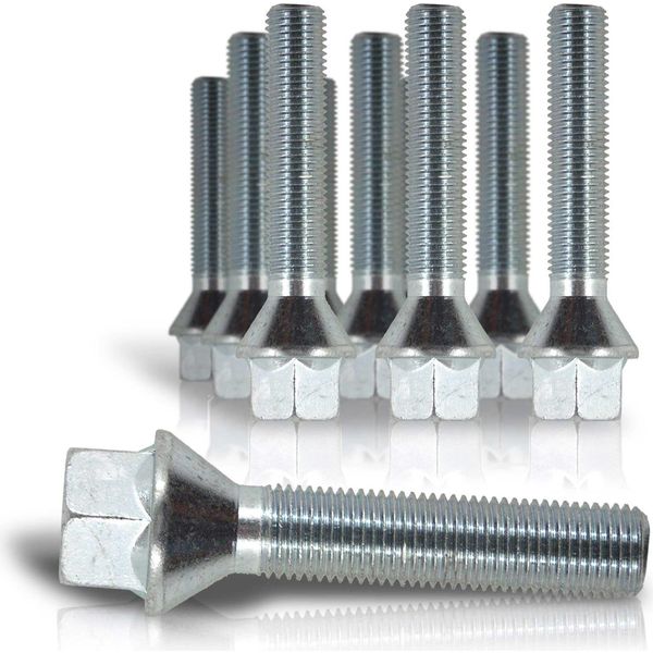 10X Perni Ruota Bulloni Ruota Distanziali Cerchi In Lega Collare Conico M14 X 1,5 60Mm-image