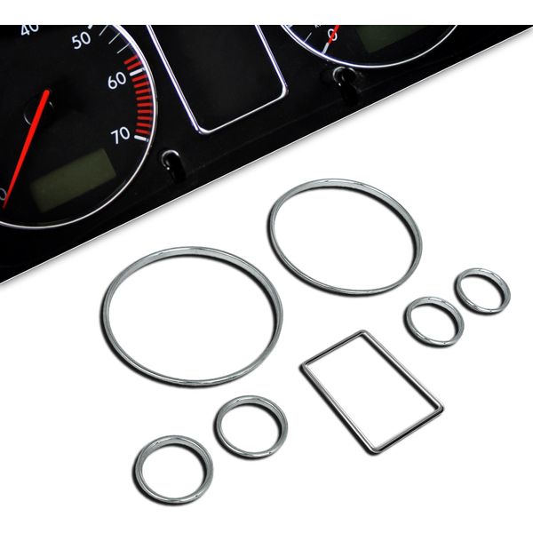 Anelli Cromati Tachimetro Anelli Cromati Tachimetro Set Per Audi A3 8L A4 B5 A6 4B C5-image