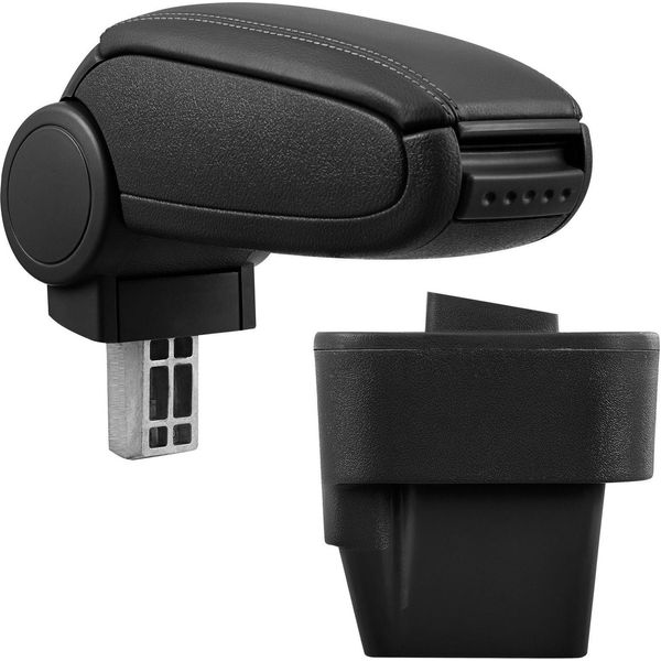 Bracciolo Centrale Mal Rivestimento In Pelle Nero Per Opel Astra H 2004-2010-image