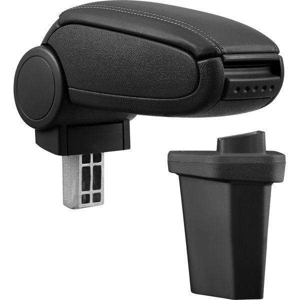 Bracciolo Centrale Mal Rivestimento In Pelle Nero Per Hyundai I20 Ii Dal 2014--image