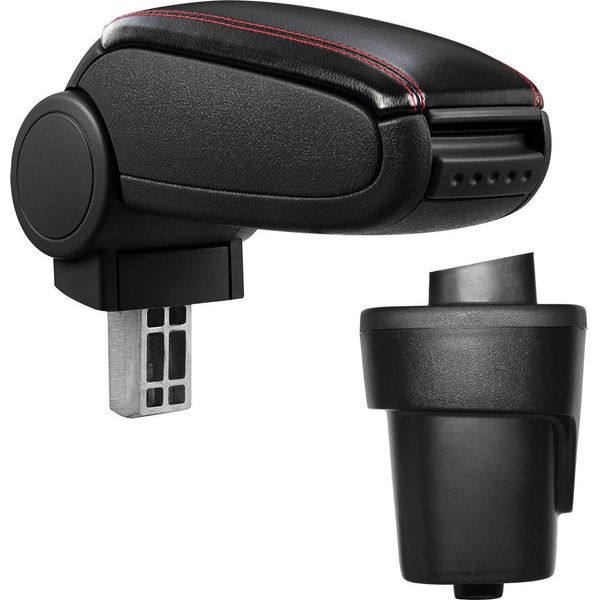 Bracciolo Centrale Mal Rivestimento In Pelle Nero/Rosso Per Opel Karl 2015--image
