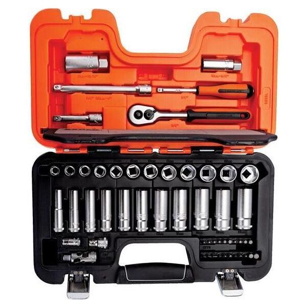 Bahco S330L Set Di Bussole E Bit Da 1/4'' 2/8'' 53 Pezzi Arancione Arancione Taglia Unica-image