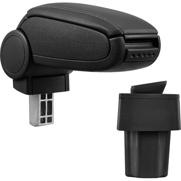 Bracciolo Centrale Mal Rivestimento In Pelle Nero Per Opel Astra G-image