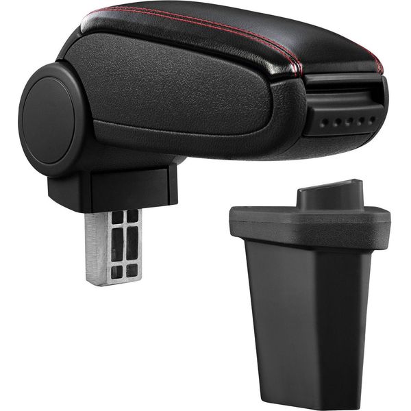 Copri Bracciolo Centrale In Pelle Nero / Rosso Per Hyundai I20 Ii Dal 2014--image