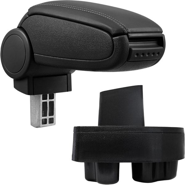 Bracciolo Centrale Mal Rivestimento In Pelle Nero Per Opel Corsa C 2000-2006-image