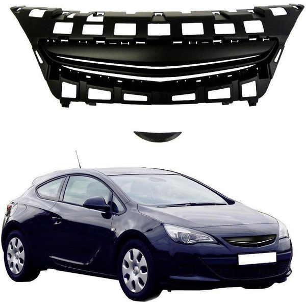 Griglia Radiatore Griglia Sportiva Griglia Senza Emblema Nero Per Opel Astra J Gtc-image