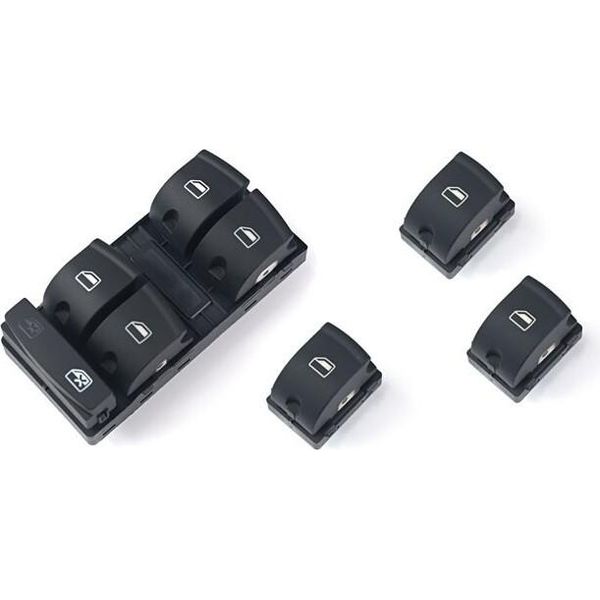 Pulsante Interruttore Regolatore Finestra 4 Porte Set Per Audi A3 S3 8P / A6 S6 4F C6 / Q7 4L-image