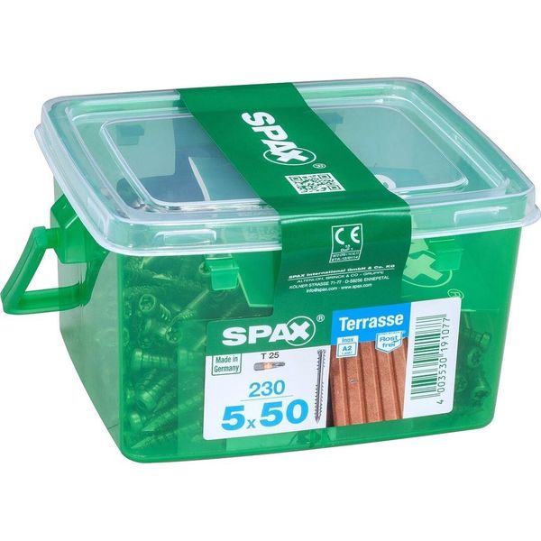 Set 230 Viti Spax Testa Cilindrica Torx In Acciaio Inox, Diam.5 Mm X L.50 Mm-image