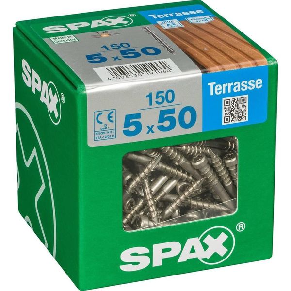 Set Di 150 Viti Spax In Acciaio Inox Testa Cilindrica, Diam.5 Mm X L.50 Mm-image