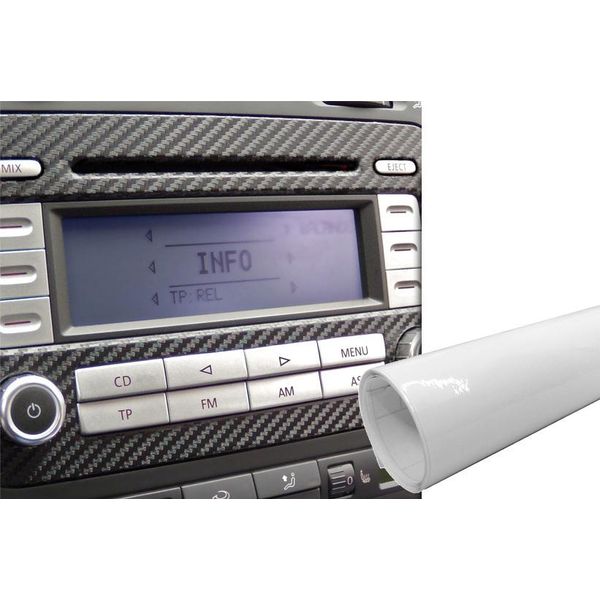 Set Di Modanature Per Interni Premium, Pellicole Di Design Per Auto In Bianco Lucido-image