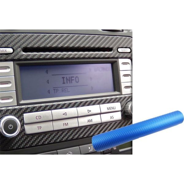 Set Di Pellicole Di Design Per Interni Premium Per Modanature E Decorazioni Per Auto In Blu Carbonio-image