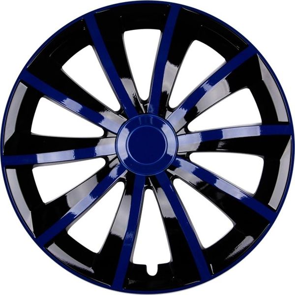 4X Set Di Coprimozzi Premium Design Gral 16 Inch In Blu Nero-image