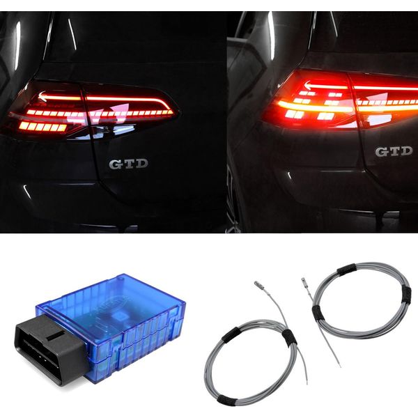 Fari Posteriori A Led Originali Kufatec Set Con Indicatori Di Direzione Dinamici Per Vw Golf 7 Vii-image