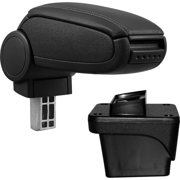 Bracciolo Centrale Set Completo In Pelle Nera Per Vw Polo Vi AW1 Dal 2017--image