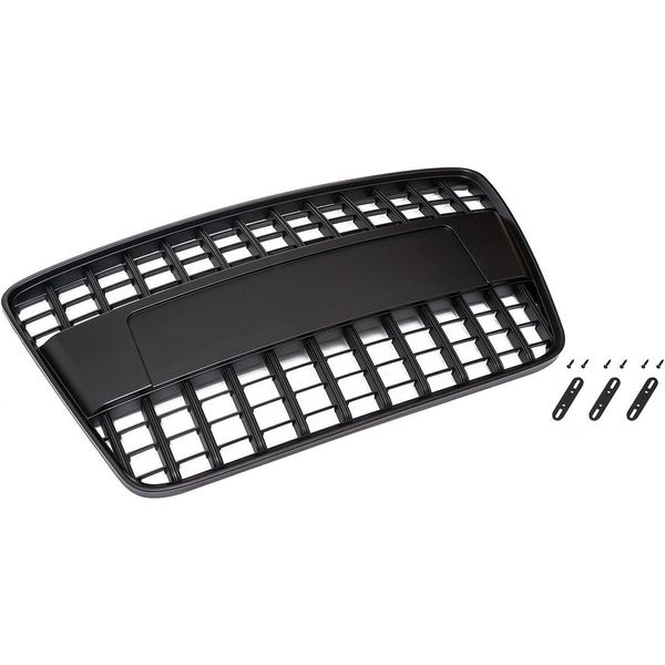 Griglia Radiatore Griglia Sportiva A Nido D'ape Nero Opaco Porta Emblema Per Audi Q7 4L 2005-2009-image