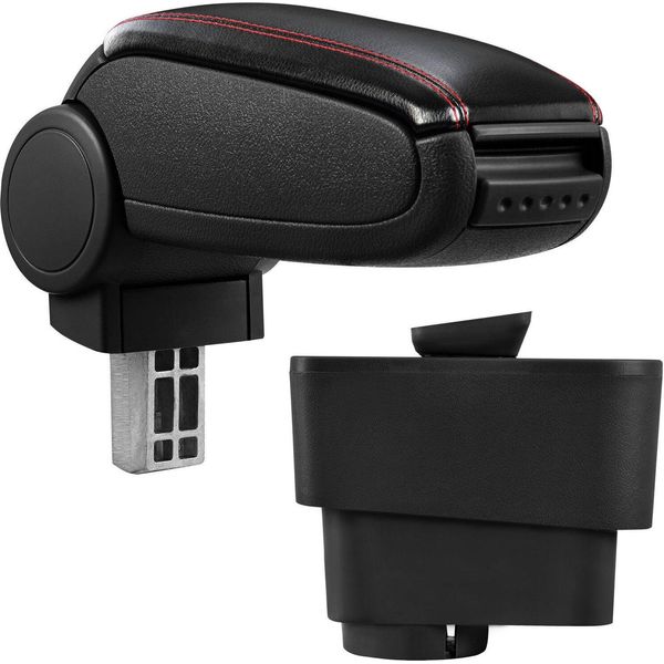 Copri Bracciolo Centrale In Pelle Nero / Rosso Per Alfa Romeo Mito Dal 2008--image