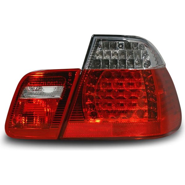Luci Posteriori Originali Jom Led Rosso Bianco Set Per Bmw E46 Berlina 05/1998-09/2001-image